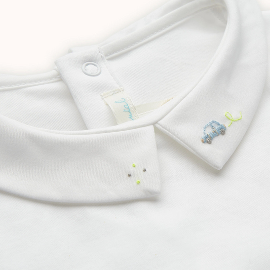 Βρεφικό φορμάκι με κέντημα Αυτοκίνητο