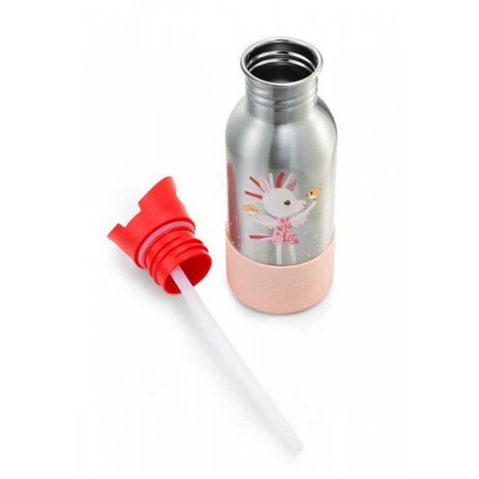 Παιδικό ανοξείδωτο μπουκάλι με πάτο σιλικόνης Happy Lena 600ml