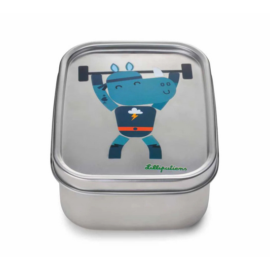 Παιδικό ανοξείδωτο φαγητοδοχείο με ελαστικό ιμάντα Super Marius