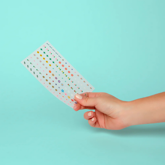 Παιδικό σετ αυτοκόλλητα νυχιών Λουλούδια