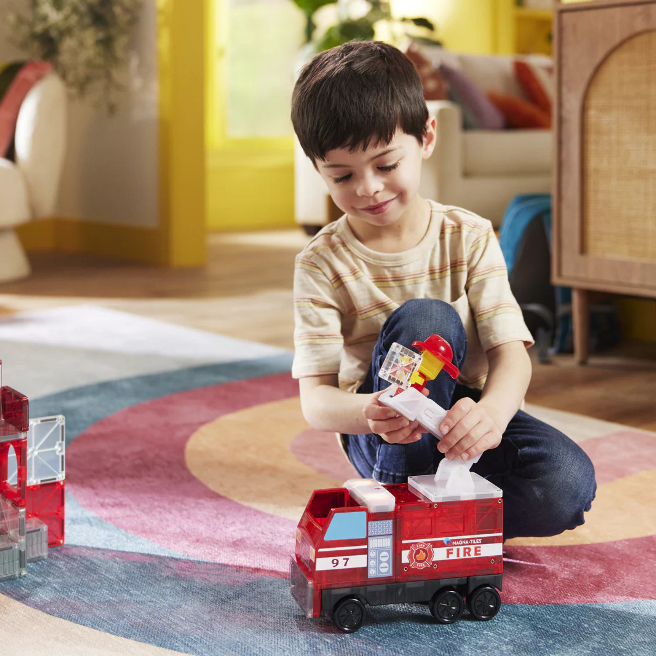 Μαγνητικό παιχνίδι Fire Station 50 κομμάτια σετ