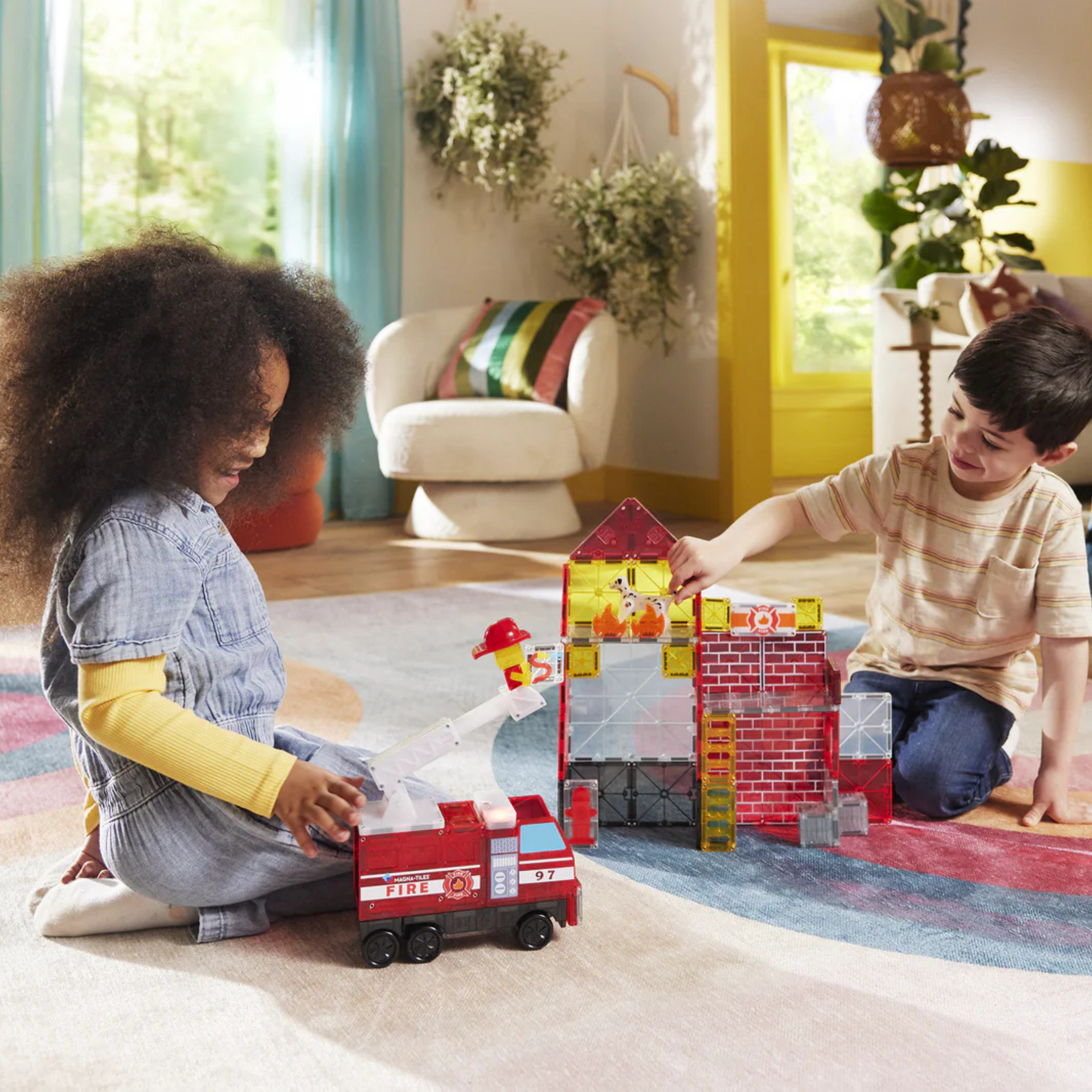Μαγνητικό παιχνίδι Fire Station 50 κομμάτια σετ