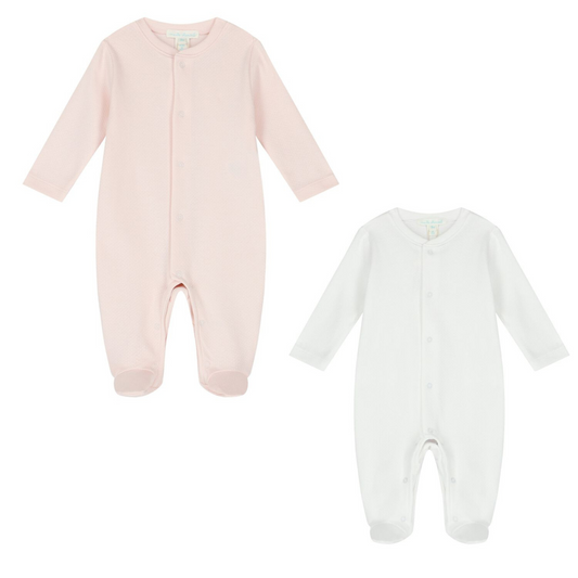 Βρεφικό σετ δώρου δύο φορμάκια Pink & White Angel Wings