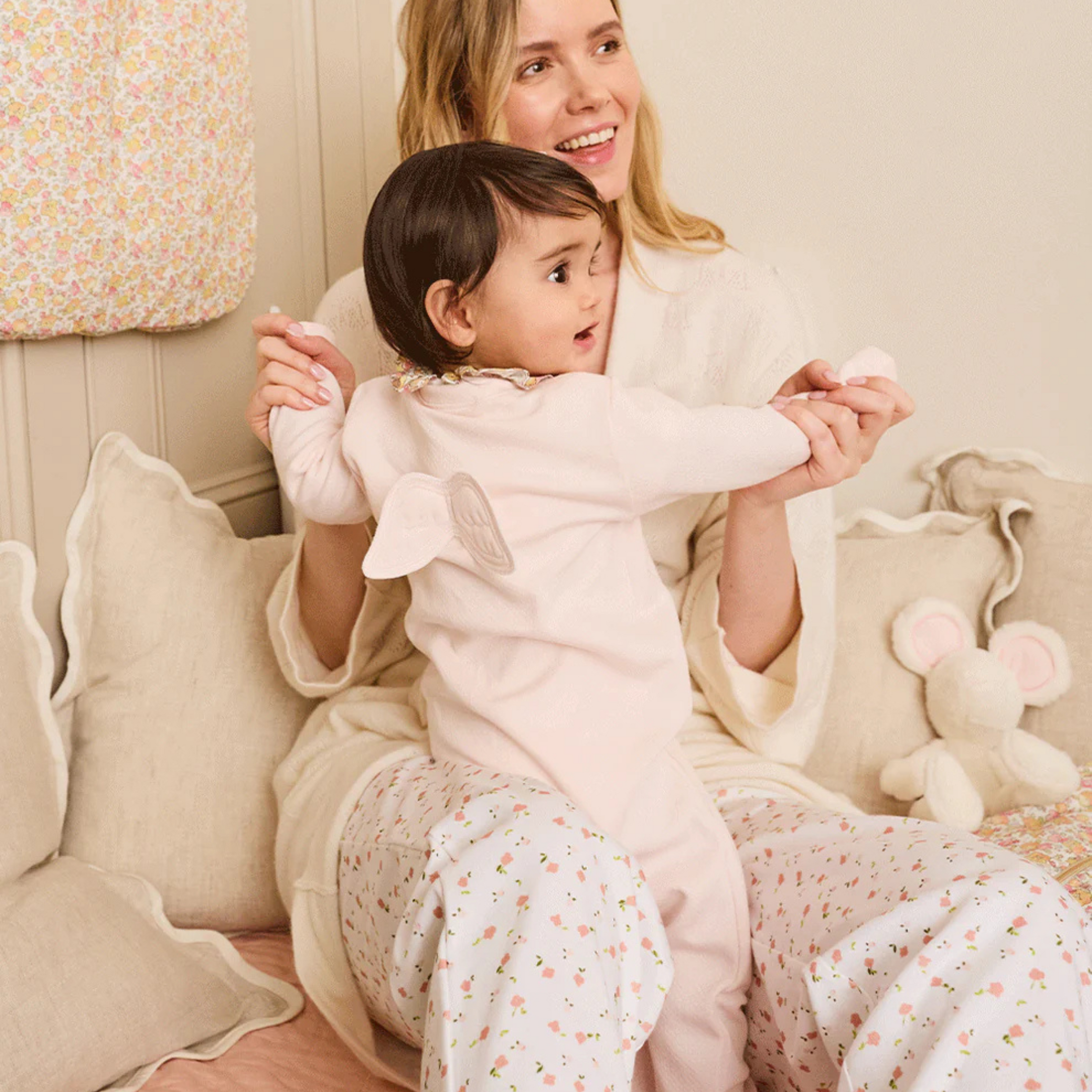 Βρεφική πιτζάμα Angel Wing Ροζ