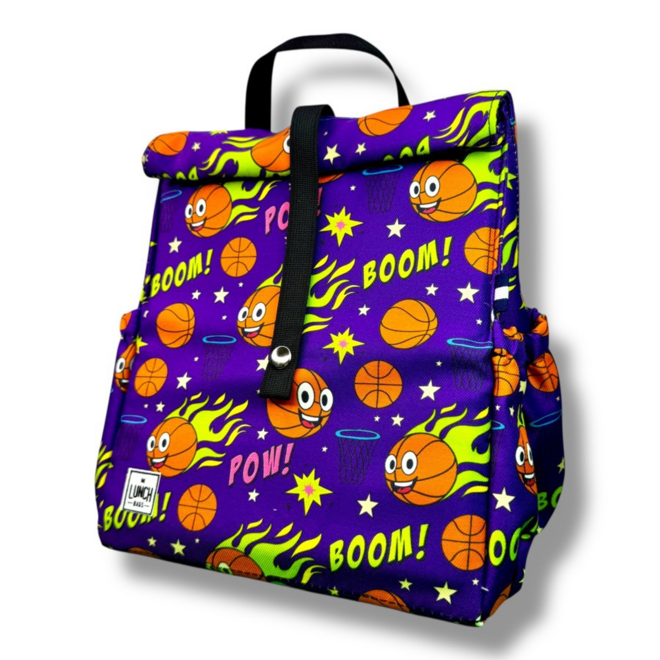 Παιδική τσάντα φαγητού Basketball με μαύρα χερούλια