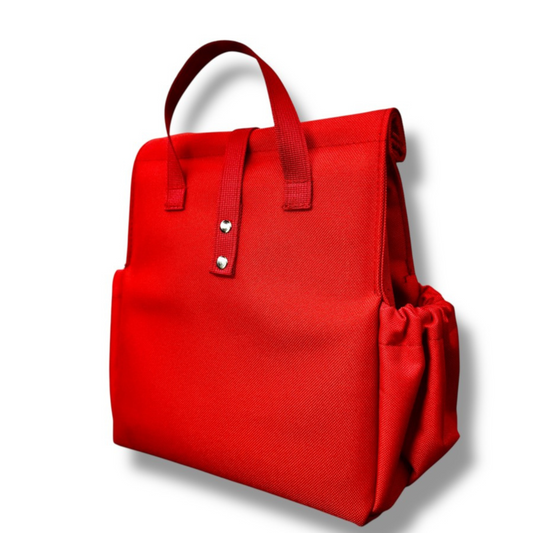 Παιδική τσάντα φαγητού Red με κόκκινα χερούλια