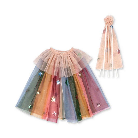 Παιδική στολή  με γκλίτερ Νεράιδας Ουράνιο Τόξο