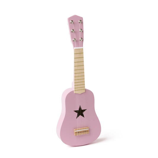 Παιδική ξύλινη κιθάρα ροζ σκούρο