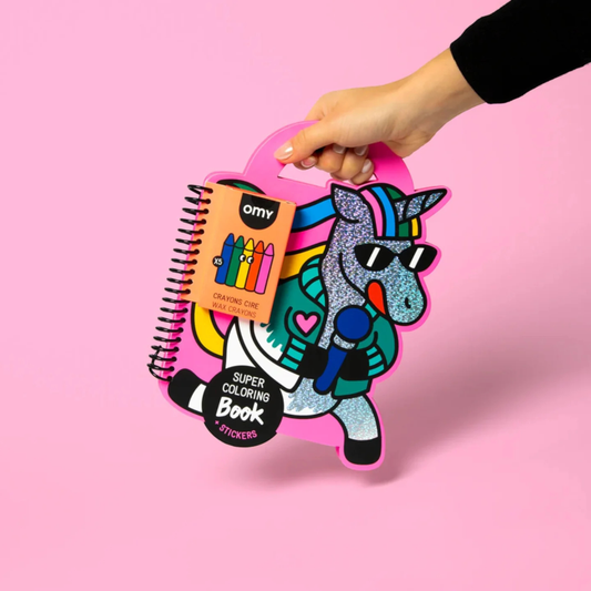 Παιδικό βιβλιαράκι ζωγραφικής με αυτοκόλλητα Μονόκερος Lily