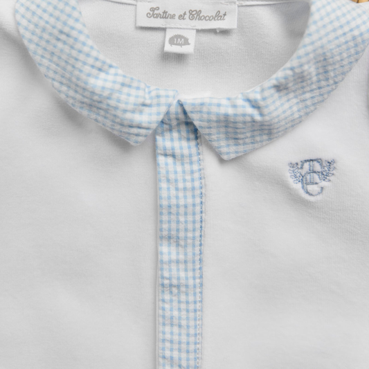 Βρεφικό φορμάκι λευκό καρό