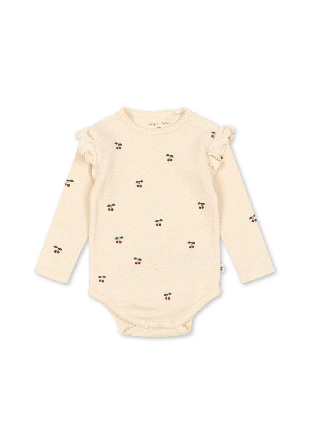 Bρεφικό κορμάκι με βολάν στους ώμους κεράσι