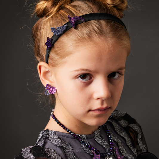 Παιδική στέκα μαλλιών με glitter Halloween