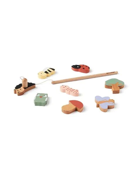 Children's wooden fishing toy