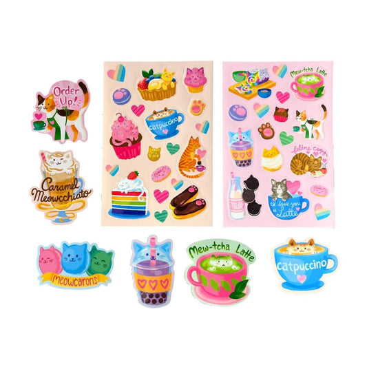 Stickiville Kids Stickers: Cat Cafe - Scented