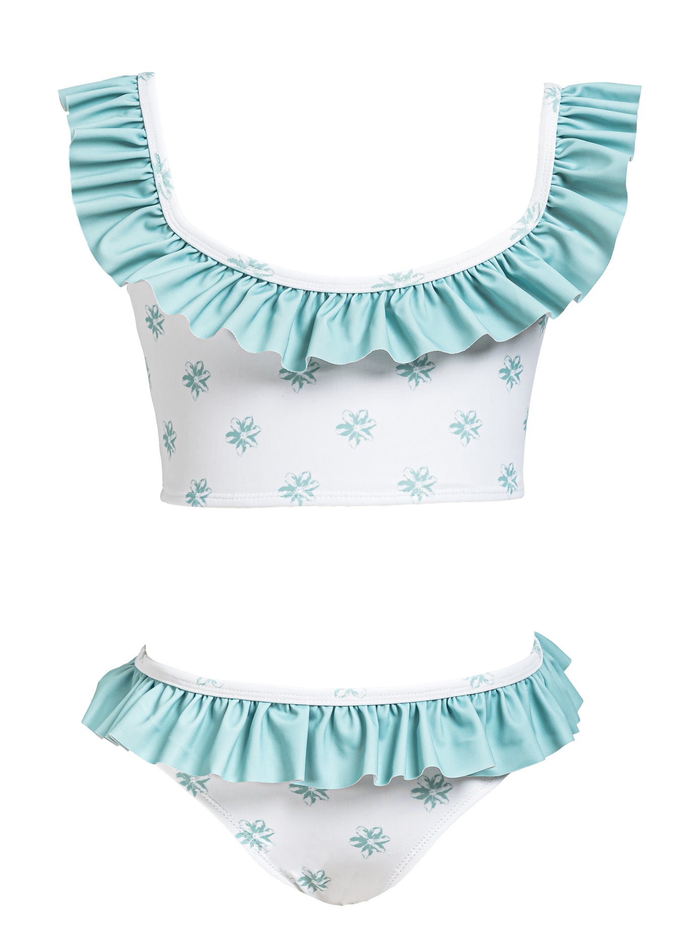 Girls bikini swimsuit Aqua Perle D'Azur Ruffles