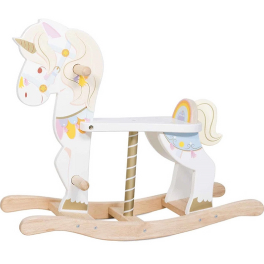 Children's wooden toy rocking Unicorn