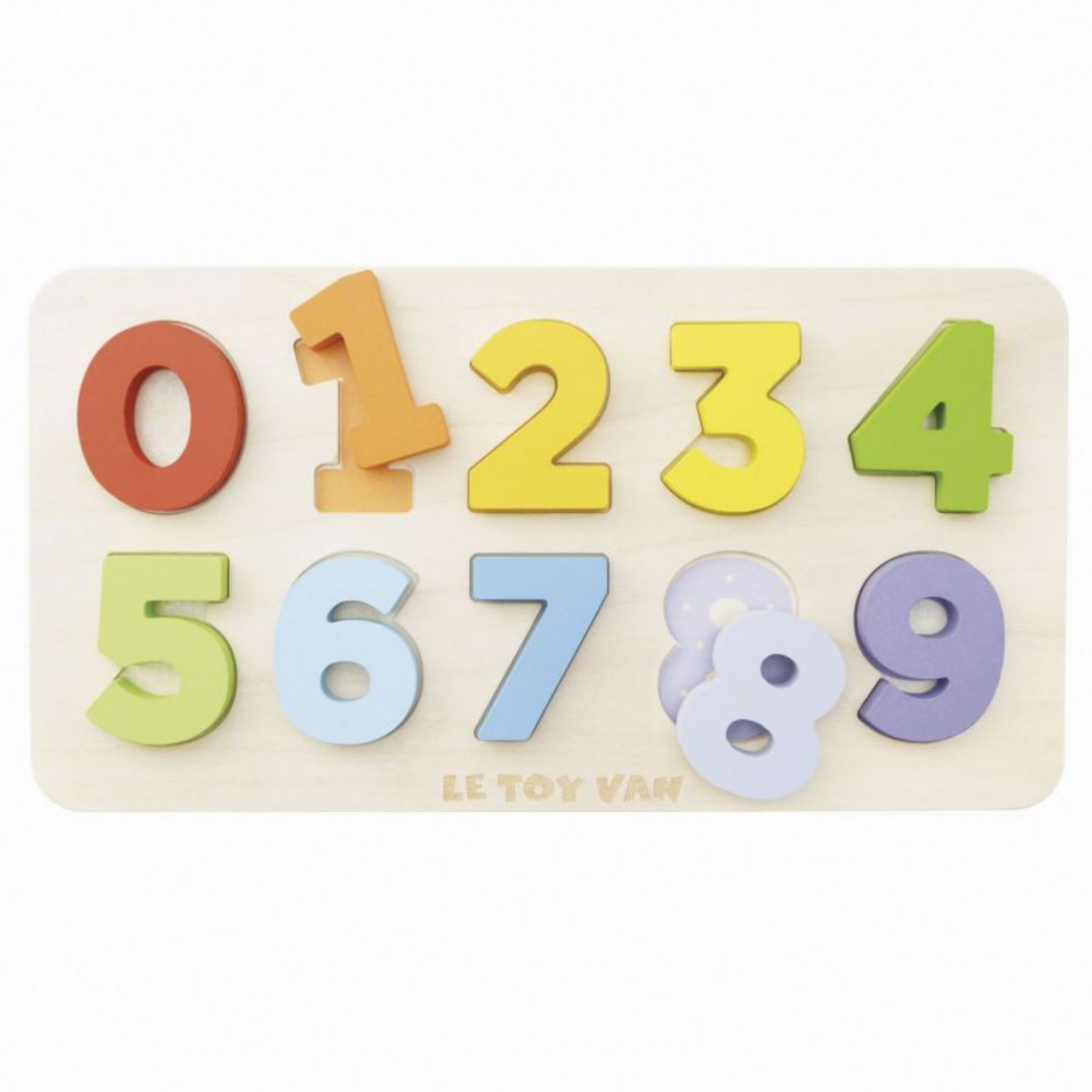 Children's wooden puzzle game with Numbers