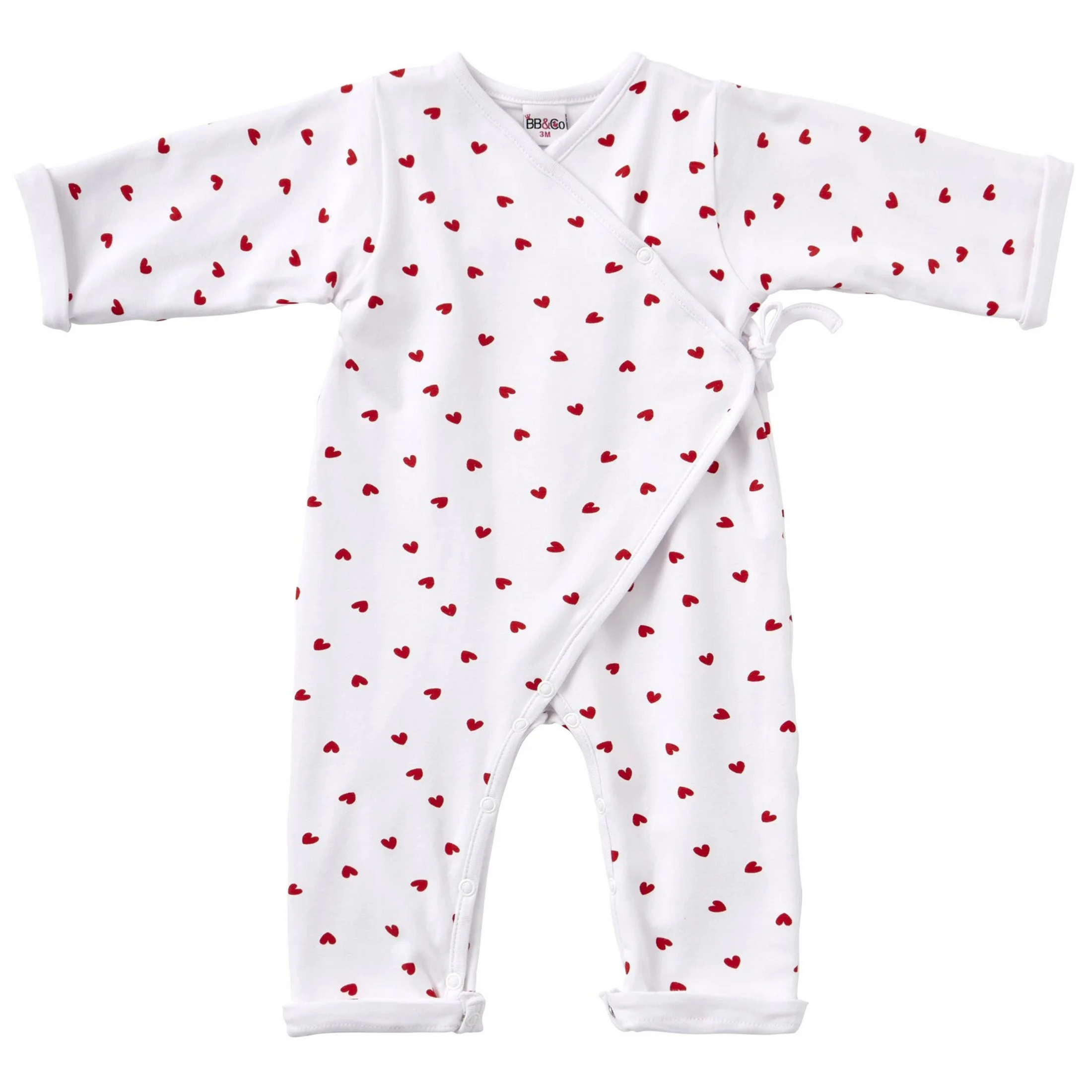 Baby kimono onesie Hearts