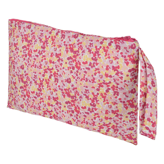 Τσαντάκι θαλάσσης pink floral μεγάλο