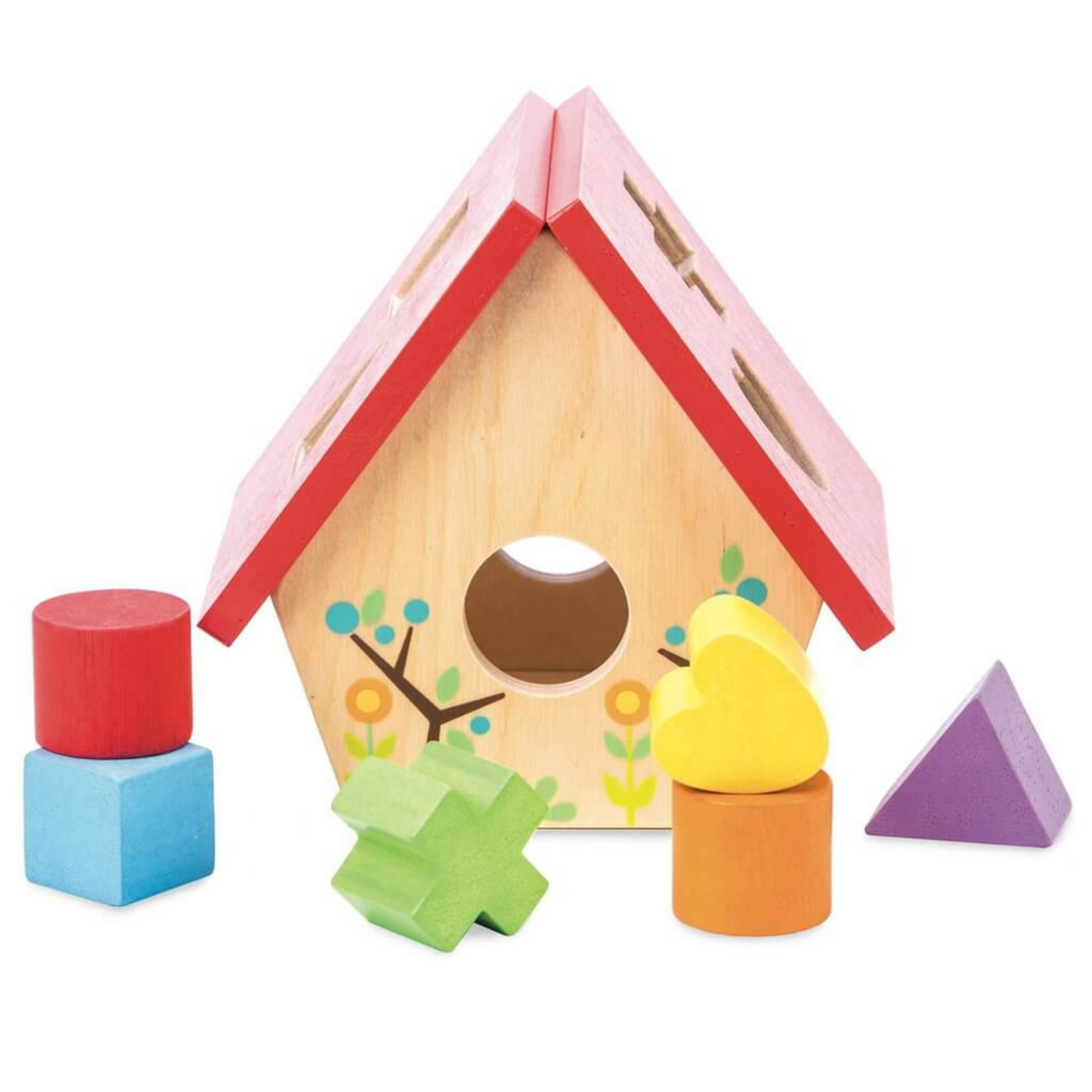 Children's wooden toy Nest house with shapes