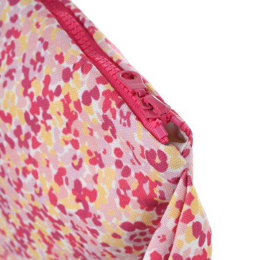 Τσαντάκι θαλάσσης pink floral μεγάλο