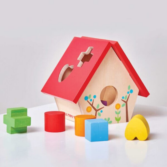 Children's wooden toy Nest house with shapes