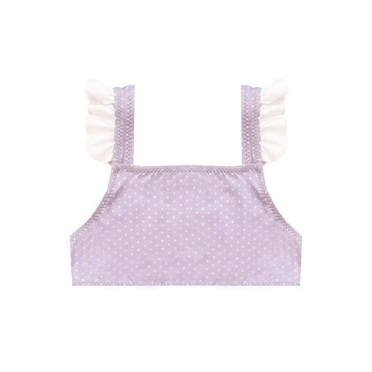 Children's purple polka dot top