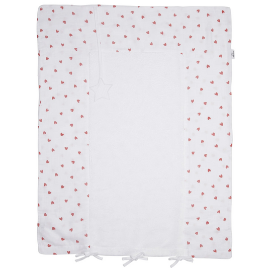 Baby changing table cover with Hearts