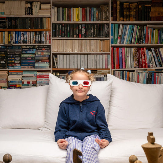 Παιδική μάλλινη ζακέτα με κουκούλα μπλε tres jolie