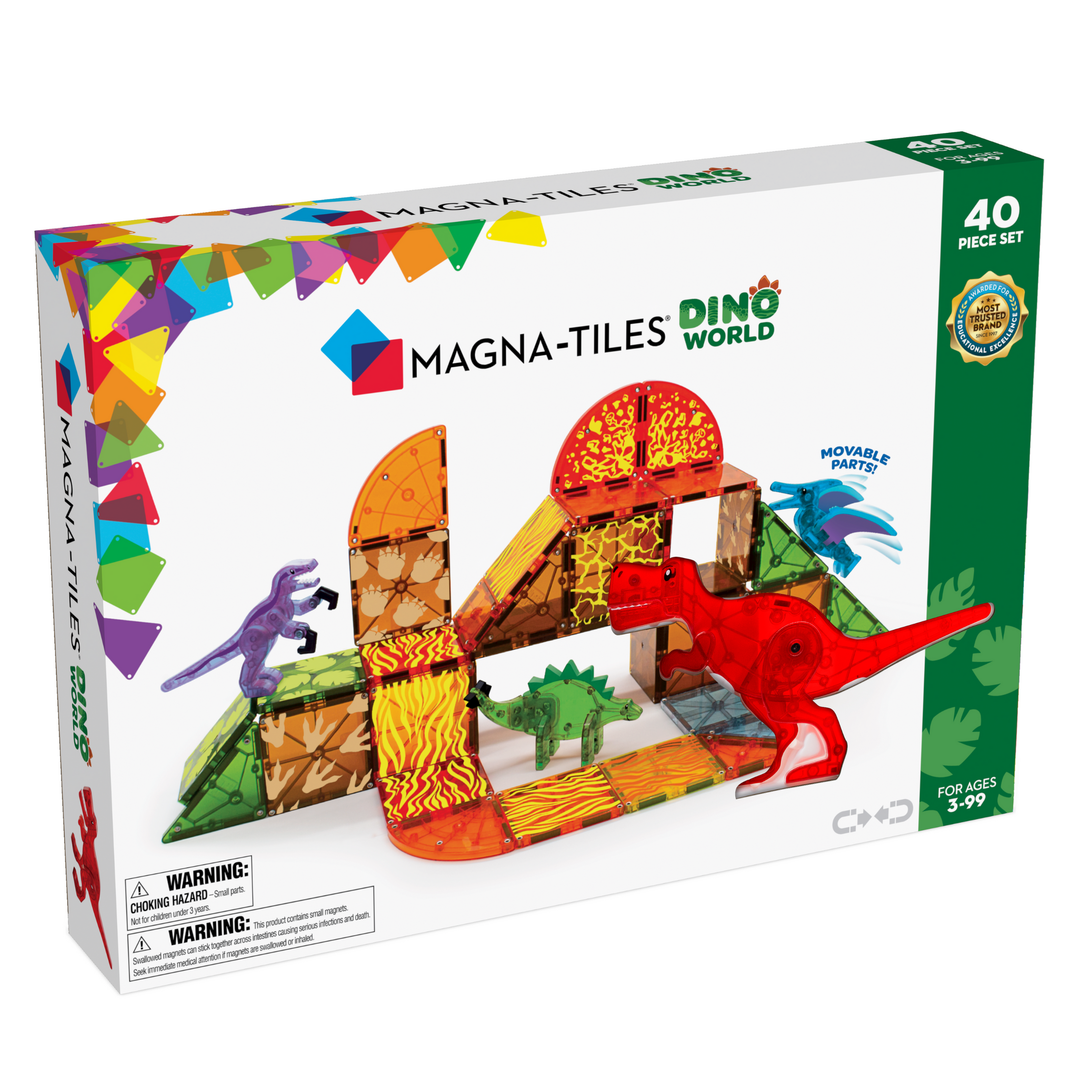 Magnetic toy Dino World 40 pieces set