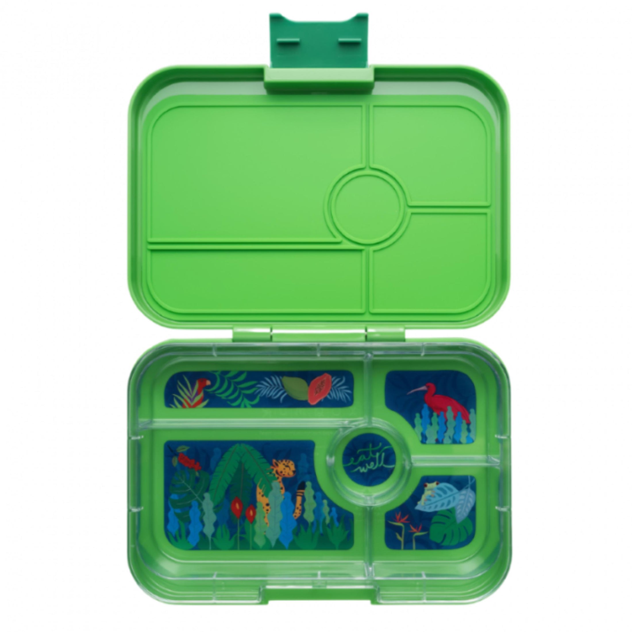 Παιδικό Φαγητοδοχείο με 5 χωρίσματα Ζούγκλα–Jurassic Green