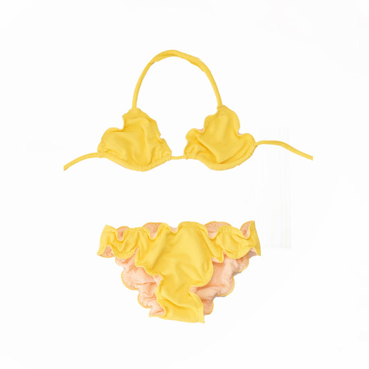 Girls fru fru bikini swimsuit yellow