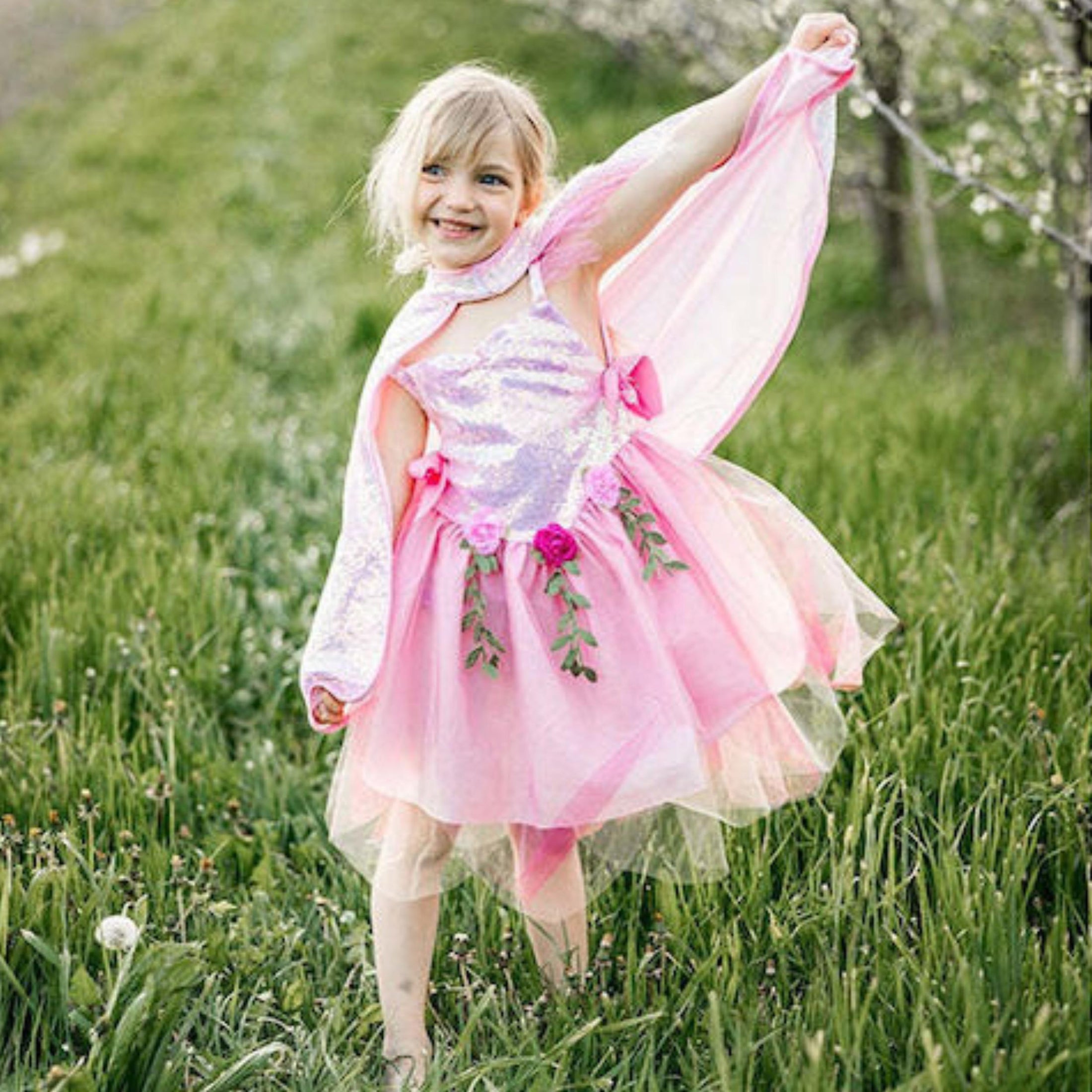 Παιδική αποκριάτικη στολή ροζ Νεράϊδα του δάσους Great Pretenders