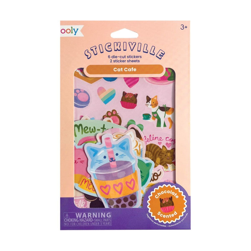 Stickiville Kids Stickers: Cat Cafe - Scented