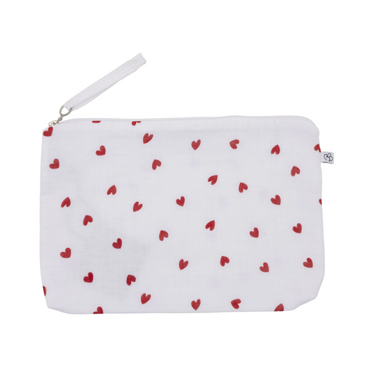 Baby toiletry bag with Hearts design