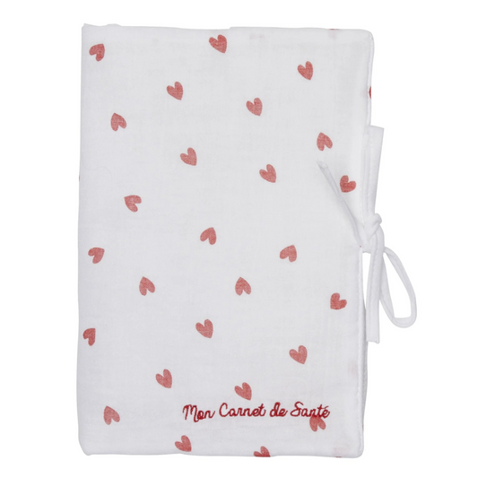 Baby health booklet protective case with Hearts