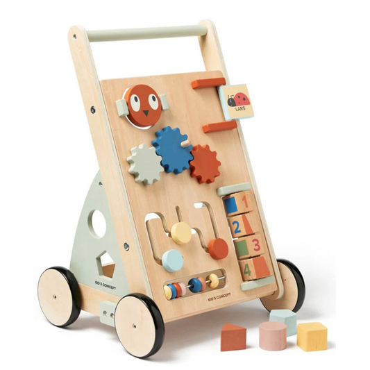 Children's wooden activity walker EDVIN