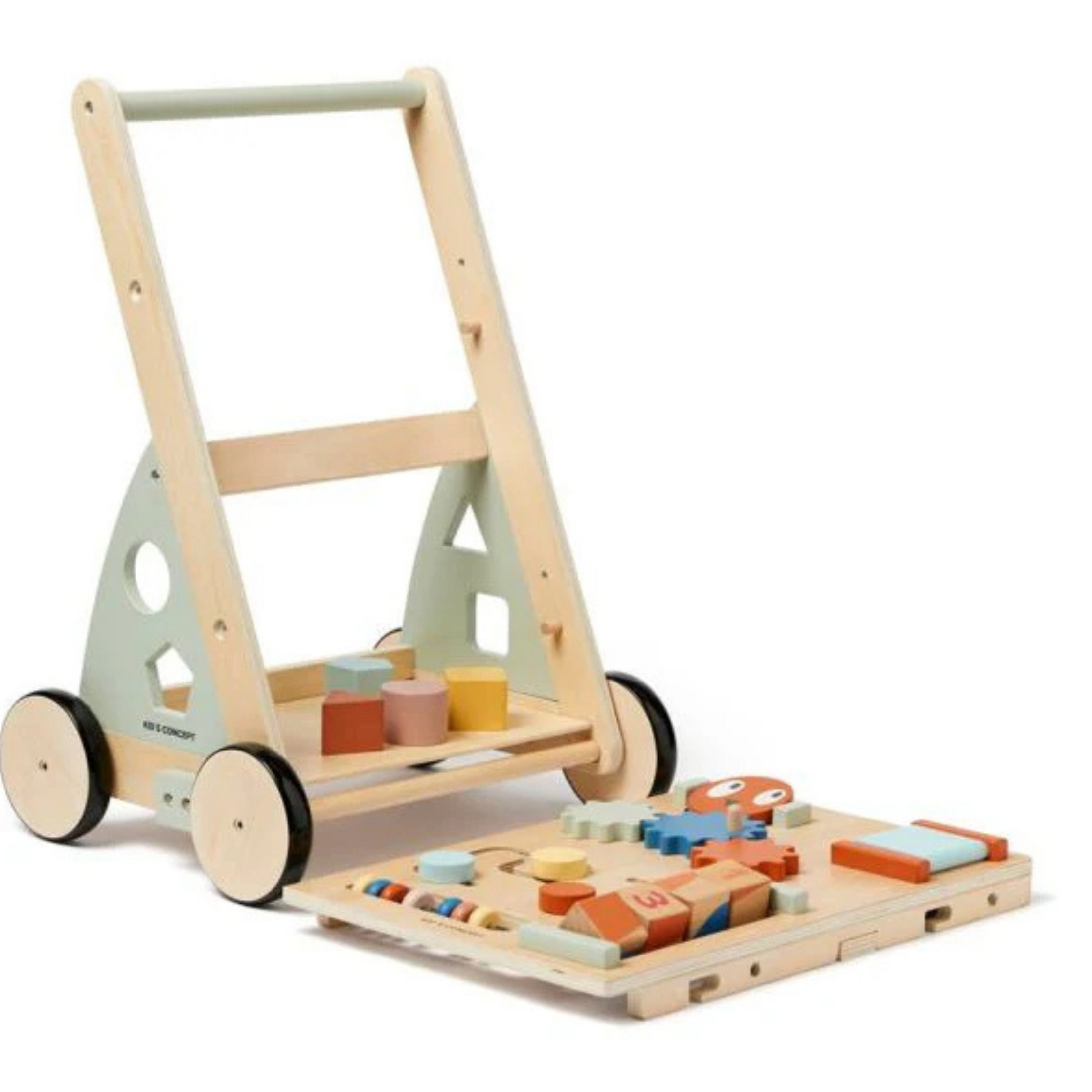 Children's wooden activity walker EDVIN