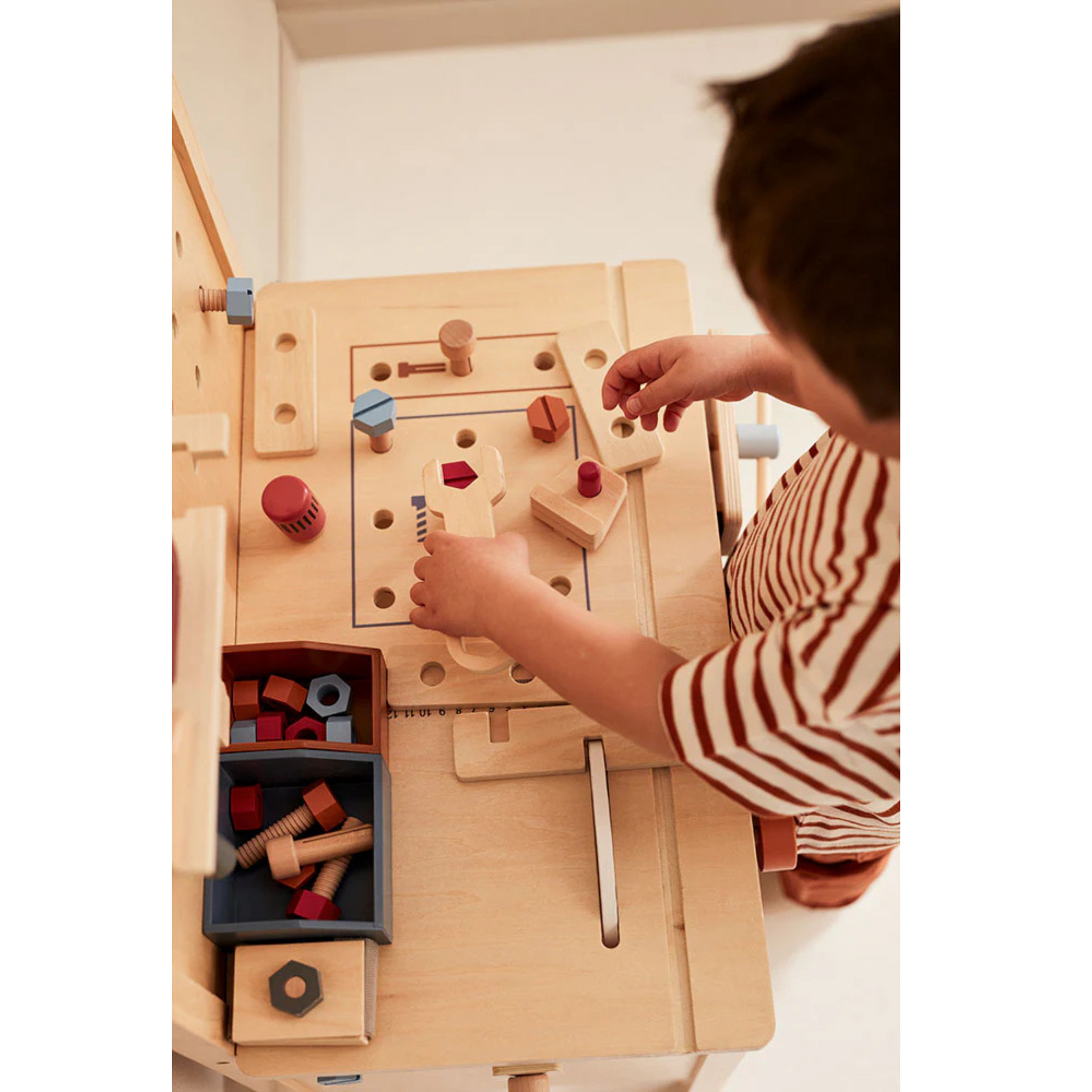 Children's wooden toy tool bench KID'S HUB