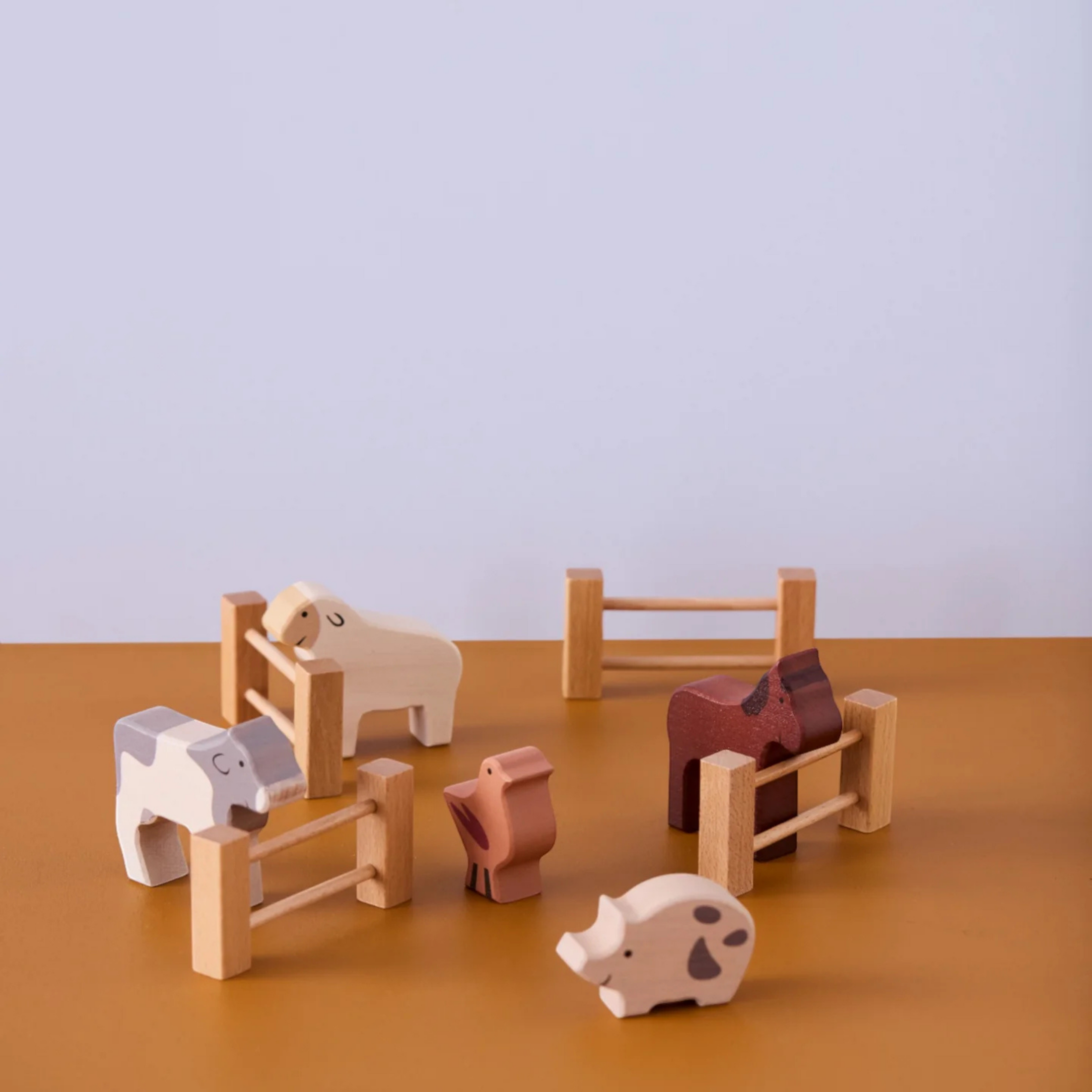 Children's wooden farm animal toy