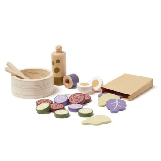 Children's wooden salad set toy KID'S HUB