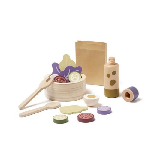 Children's wooden salad set toy KID'S HUB