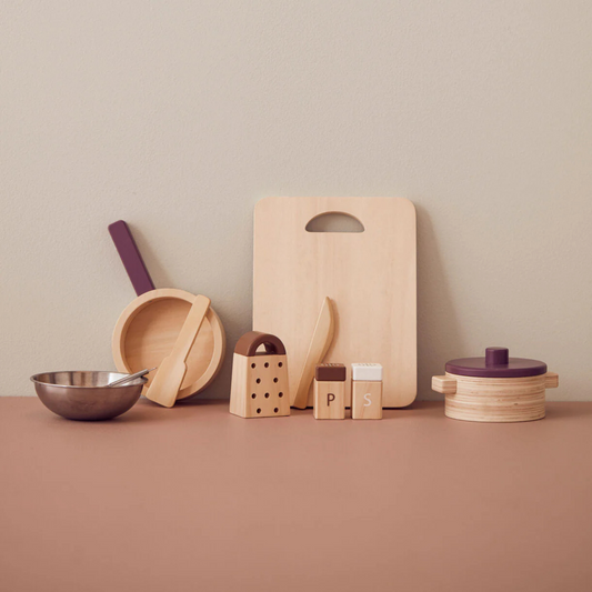 Children's wooden toy cooking set Bistrot