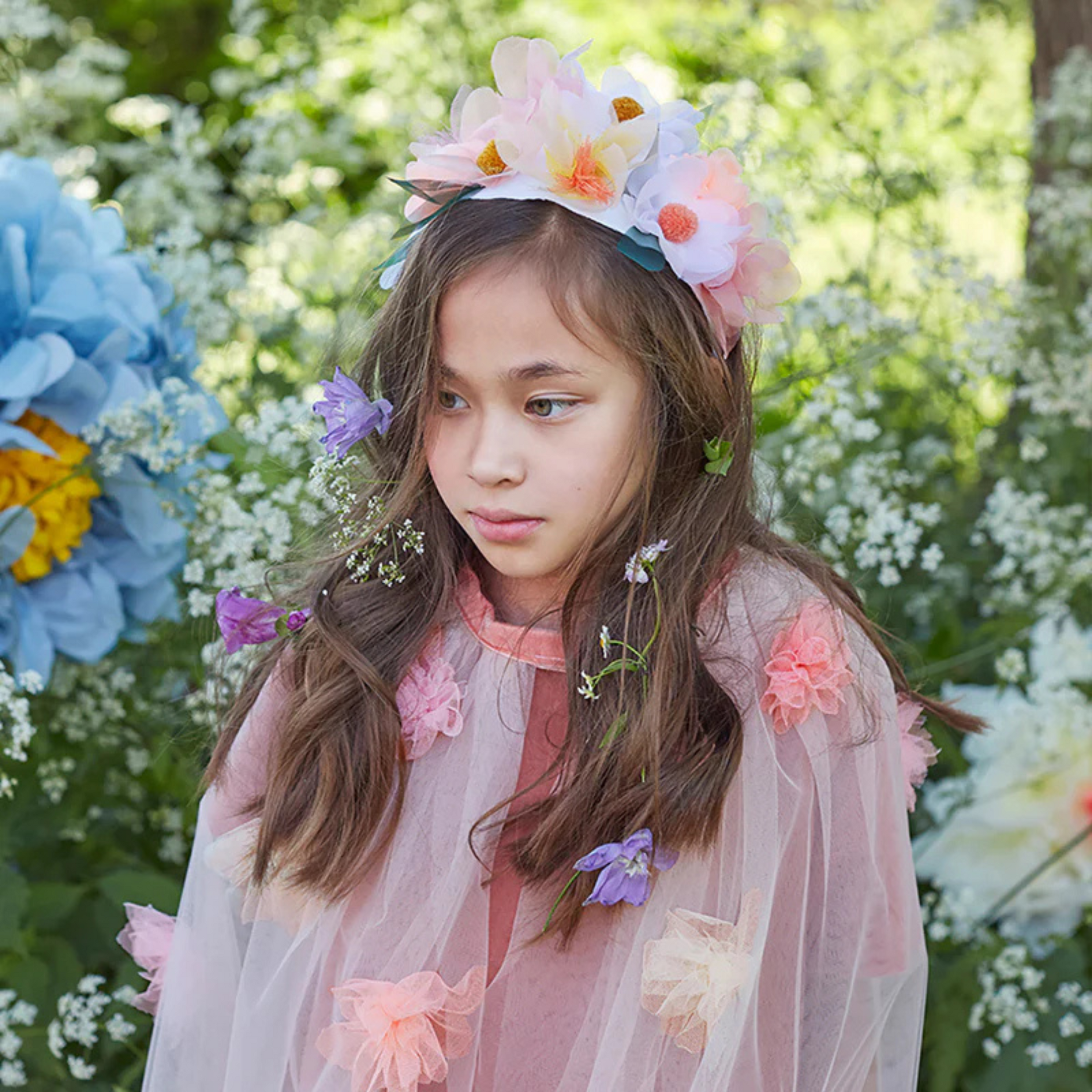 Girls headband with flowers