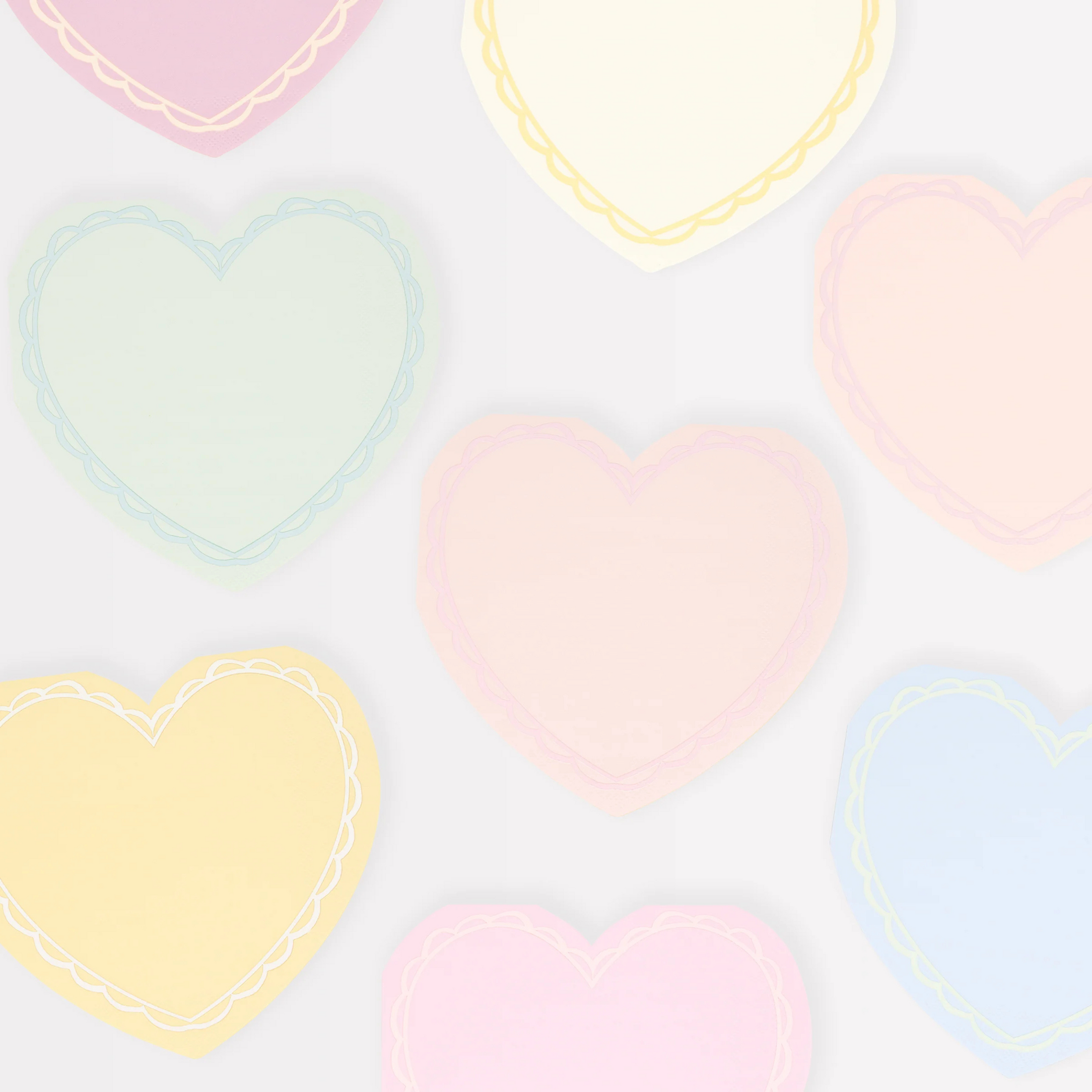 Children's large napkins Pastel heart