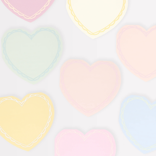 Children's large napkins Pastel heart