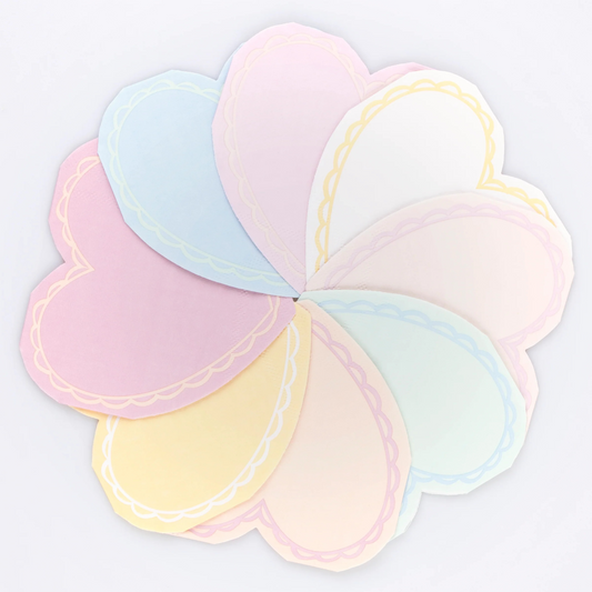 Children's large napkins Pastel heart