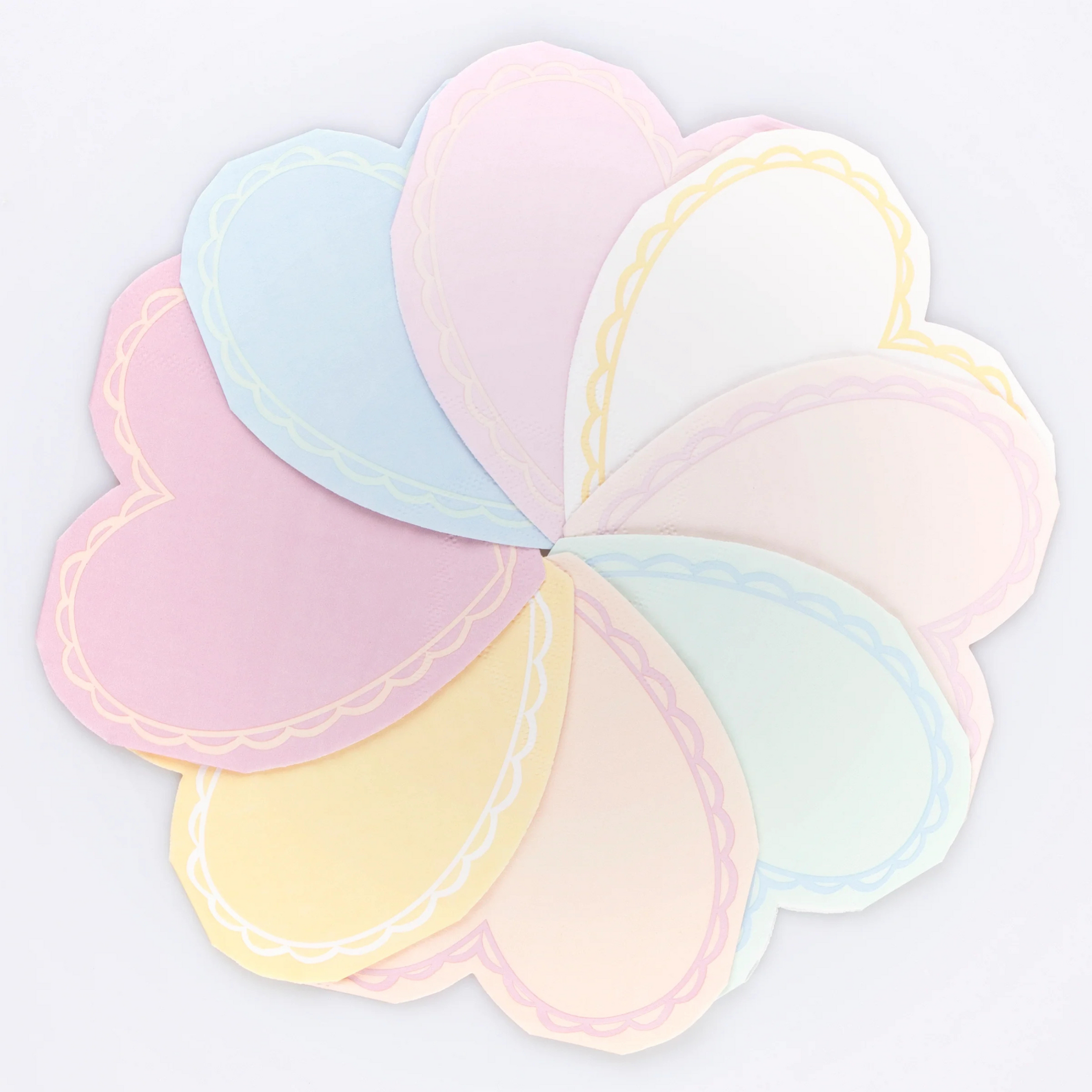 Children's small napkins Pastel heart