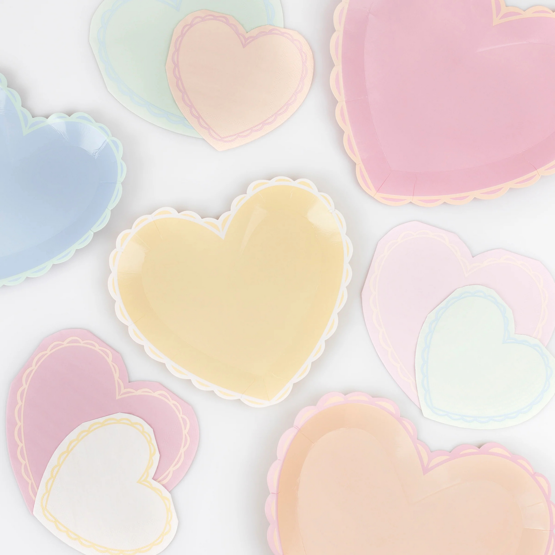 Children's large napkins Pastel heart