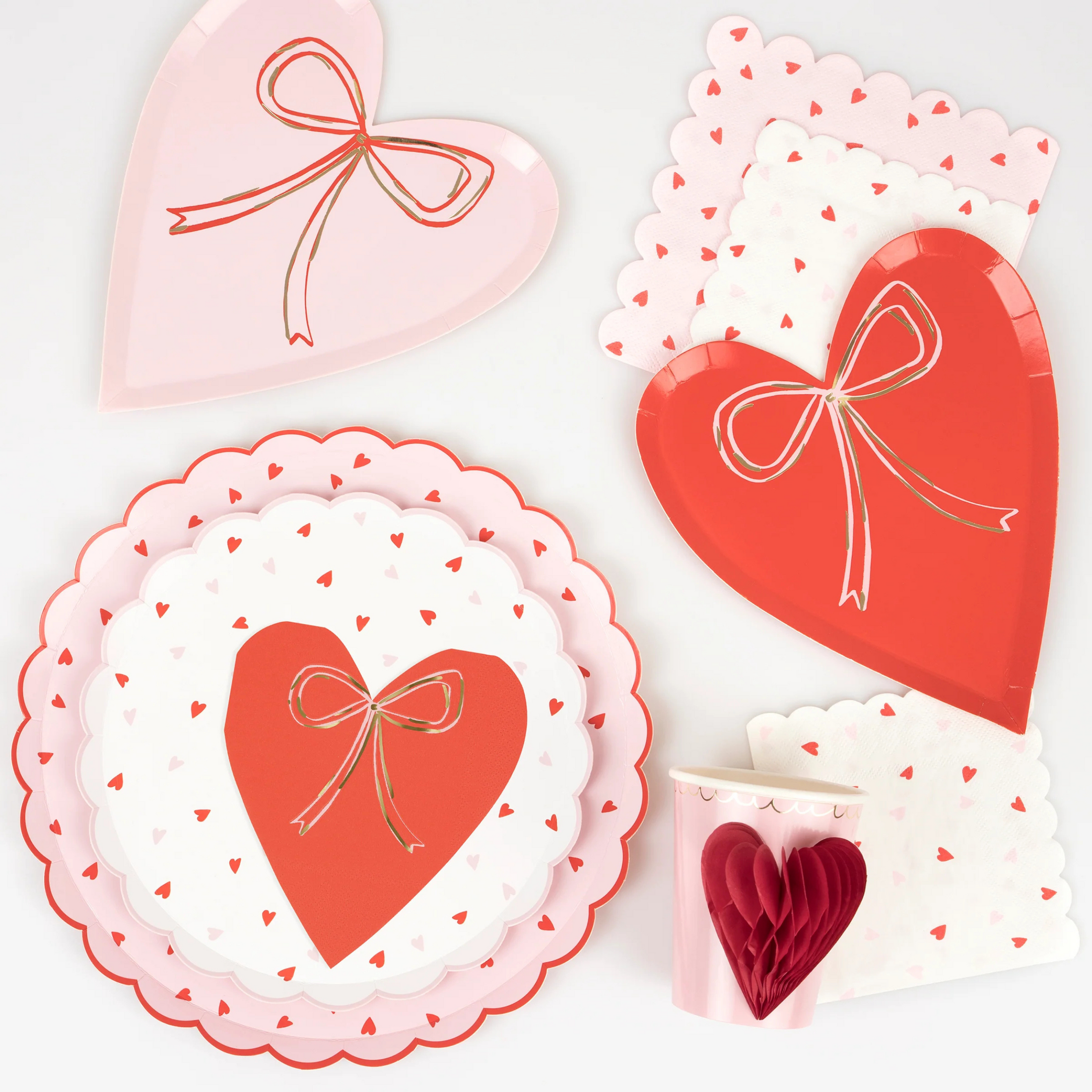 Children's small napkins Heart Pattern